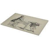 Bleistift-Skizze von zwei Männern, die Pool Schneidebrett (Ecke)