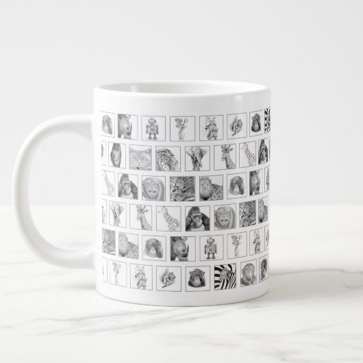 Bleistift-Tier-Kollektion Tasse - horizontale Kach (Links)