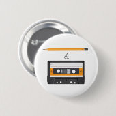 Bleistift und Kompaktkassette Button (Vorne & Hinten)