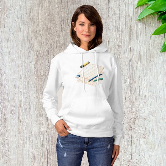 Bleistift und Papier Womens Hoodie