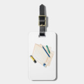 Bleistift- und Papierspeckmarken Gepäckanhänger (Vorderseite vertikal)