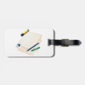 Bleistift- und Papierspeckmarken Gepäckanhänger (Rückseite horizontal)