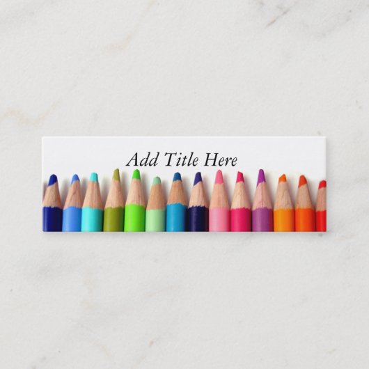 Bleistift-Visitenkarte Mini Visitenkarte (Vorderseite)