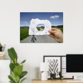 Bleistift VS-Kamera - Kinderspiel Poster (Heimbüro)