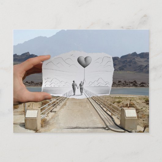 Bleistift VS Kamera - Liebhaber Postkarte (Vorderseite)