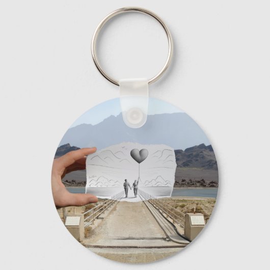 Bleistift VS Kamera - Liebhaber Schlüsselanhänger (Vorderseite)