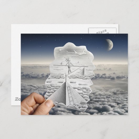 Bleistift Vs Kamera - Tightrope Walker Postkarte (Vorne/Hinten)