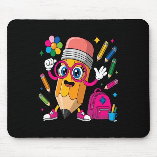 Bleistift Zeichen Lernen Erstellen Mousepad (Vorne)
