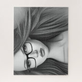 Bleistift Zeichnend Mädchen Puzzle (Vertikal)