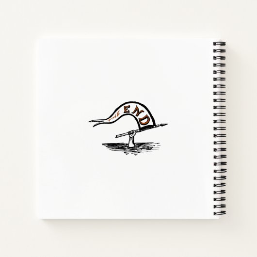 Bleistift Zeichnend Personalisiertes Sketchbuch Notizblock (Rückseite)