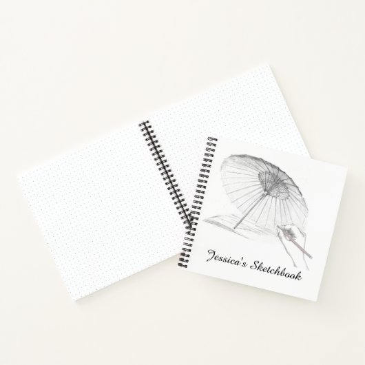 Bleistift Zeichnend Personalisiertes Sketchbuch Notizblock (Innenseite)