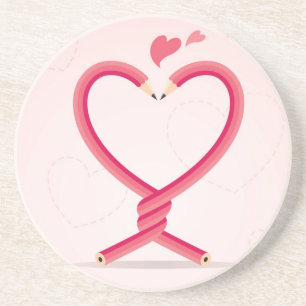 Bleistifte in der Liebe Getränkeuntersetzer