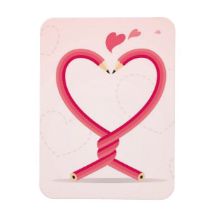 Bleistifte in der Liebe Magnet