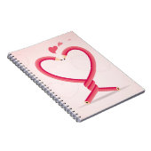 Bleistifte in der Liebe Notizblock (Rechte Seite)