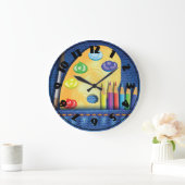 Bleistifte und Malerpinsel-Uhr Große Wanduhr (Zuhause)