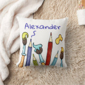 Bleistifte und Pinsel Kissen (Decke)