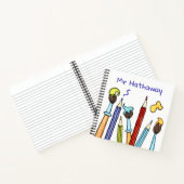 Bleistifte und Pinsel Vielen Dank Lehrer Geschenk Notizblock (Innenseite)