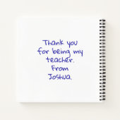 Bleistifte und Pinsel Vielen Dank Lehrer Geschenk Notizblock (Rückseite)
