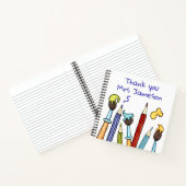 Bleistifte und Pinsel Vielen Dank Lehrer Geschenk Notizblock (Innenseite)