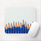 Bleistifte und Zeichenpapier mit Maßeinteilung Mousepad (Mit Mouse)