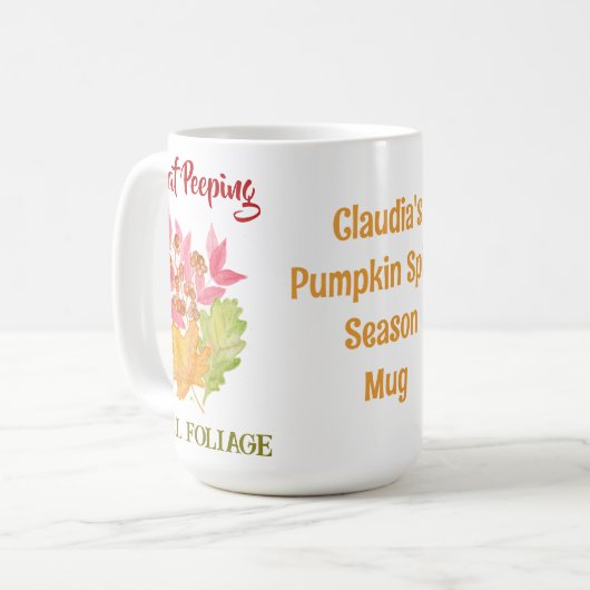 BleistiftfallfoLIAGE: PERSONALISIEREN Kaffeetasse (Vorderseite Links)