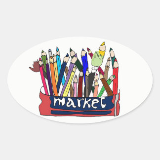 Bleistiftkleber Ovaler Aufkleber