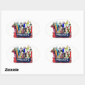 Bleistiftkleber Ovaler Aufkleber (Blatt)