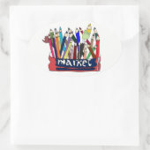 Bleistiftkleber Ovaler Aufkleber (Tasche)