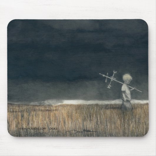 Bleistiftkunst der Mausunterlage w/my, 'Childhood Mousepad (Vorne)