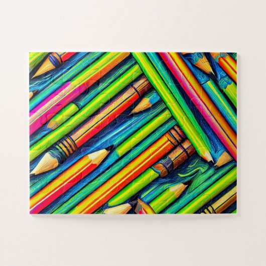 Bleistiftmuster 1 - Bold und Schön - Puzzle (Horizontal)