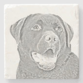 Bleistiftschokolade Labrador Marmormor Untersetzer (Vorderseite)