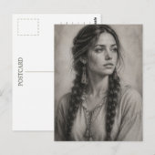 Bleistiftskizze Postkarte (Vorne/Hinten)