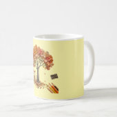 Bleistiftspäne-Textur-Wandkunst Kaffeetasse (VorderseiteRechts)