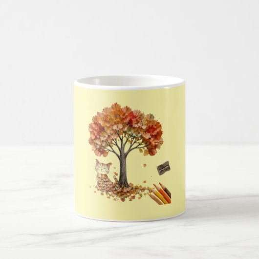 Bleistiftspäne-Textur-Wandkunst Kaffeetasse (Mittel)