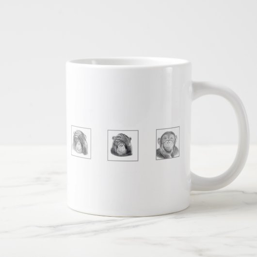 Bleistifttier-Kollektion Tasse - Affen (Rechts)