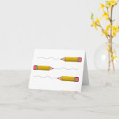 Bleistiftzähler auf weiß karte (Gelbe Blume)