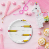 Bleistiftzähler auf weiß pappteller (Party)