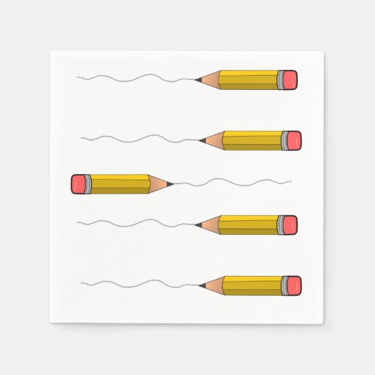 Bleistiftzähler auf weiß serviette (Vorderseite)