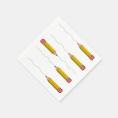 Bleistiftzähler auf weiß serviette (Ecke)