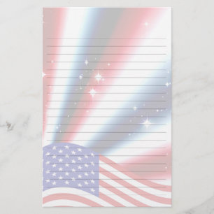 Blendbrand unter amerikanischer Flagge Briefpapier