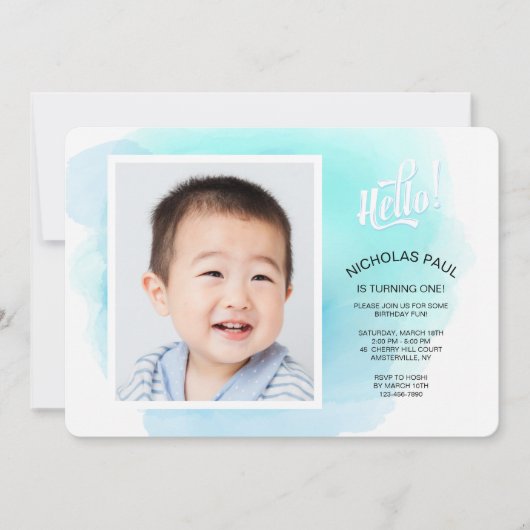 Blende des Fotos Einladung (Vorderseite)