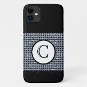 Blende Diamond Black Monogram Case-Mate iPhone Hülle (Rückseite)