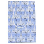 Blende Schönheit Periwinkle Vertikale Geschenktasc Mittlere Geschenktüte (Vorderseite)