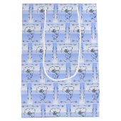 Blende Schönheit Periwinkle Vertikale Geschenktasc Mittlere Geschenktüte (Rückseite)