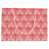 Blende Schönheitskoralle Horizontal Geschenktasche Große Geschenktüte (Rückseite)