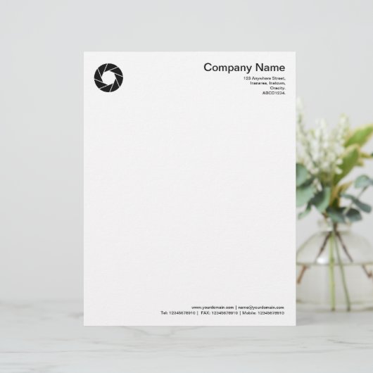 Blende - Schwarz Briefbogen (Stehend Vorderseite)