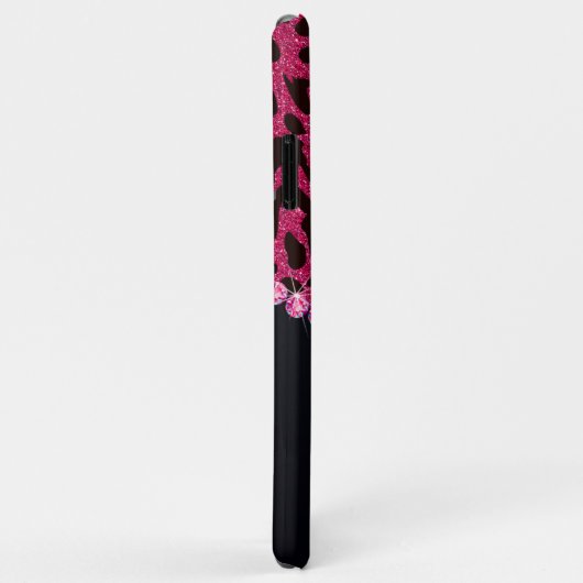 Blende Sparkle Diamond Glitzer Leopard Rosa Case-Mate iPhone Hülle (Hinten/Rechts)