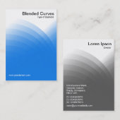 Blended Curves - Blau Visitenkarte (Vorne/Hinten)