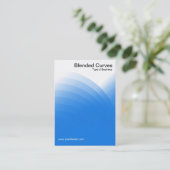 Blended Curves - Blau Visitenkarte (Stehend Vorderseite)