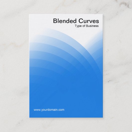 Blended Curves - Blau Visitenkarte (Vorderseite)